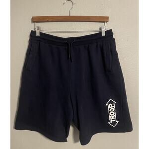 World Of Troop Mens Sweat Shorts Size XXL Navy Elastic Waist Casual Athleisure